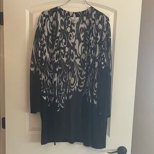 Black and White Patterned Cardigan